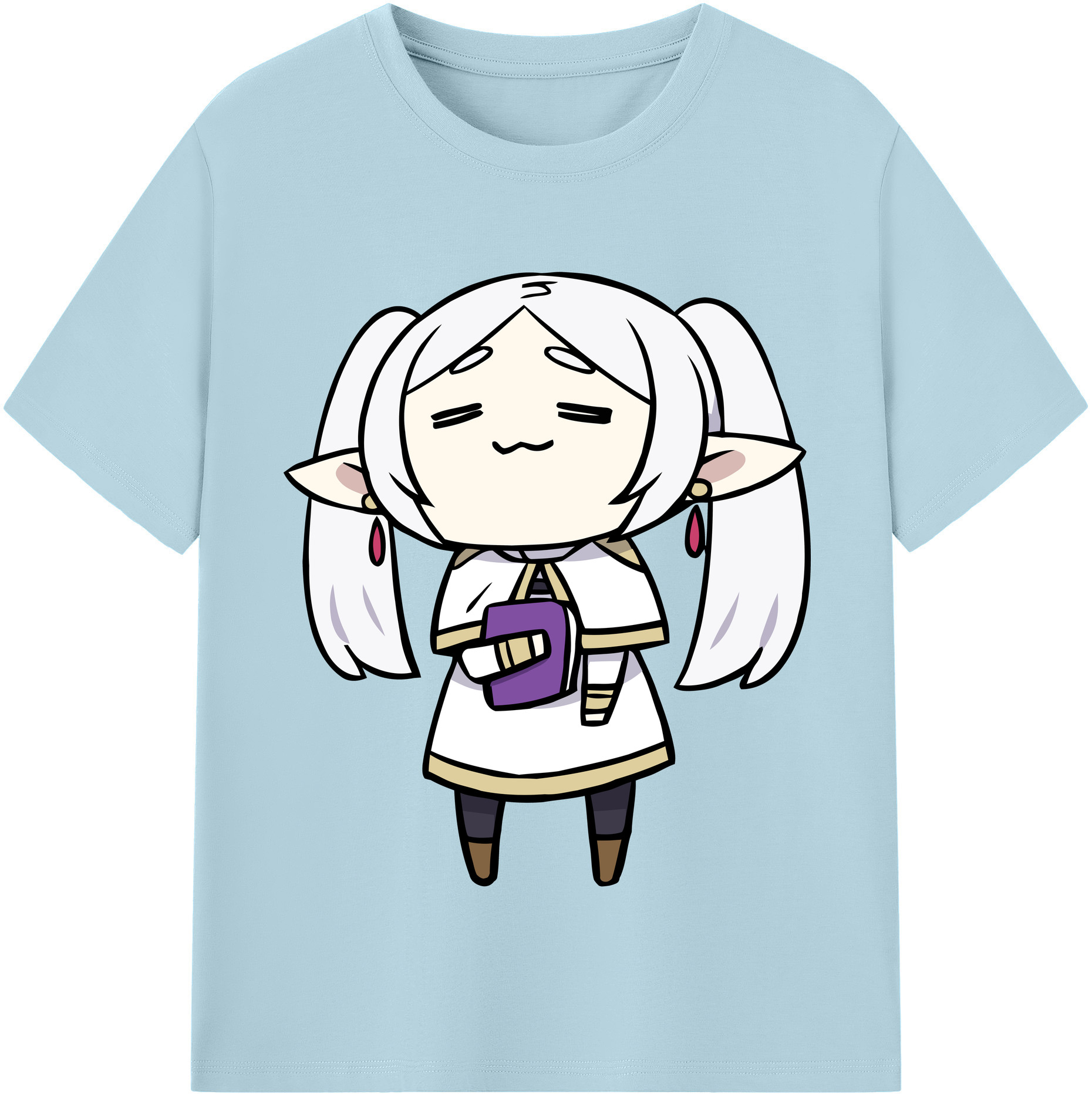（画像用） 葬送のフリーレン Frieren 綿100％半袖Tシャツ（フロントプリント）
